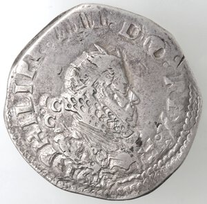 obverse: Napoli. Filippo III. 1598-1621. Mezzo Scudo 1617. Ag. 