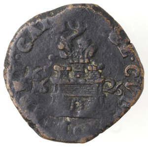 reverse: Napoli. Filippo IV. 1621-1665. 9 Cavalli 1626. Sigla MC con la C Retrograda. Ae. 