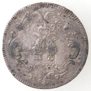 reverse: Napoli. Carlo II. 1674-1700. Tarì 1698. Ag. 
