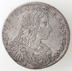 obverse: Napoli. Carlo II. 1674-1700. Carlino 1684. Ag. 