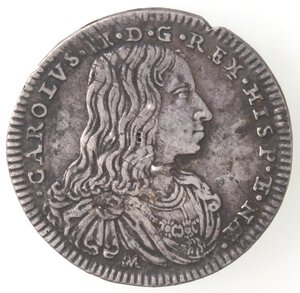 obverse: Napoli. Carlo II. 1674-1700. Carlino 1686. Ag. 