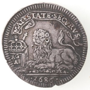 reverse: Napoli. Carlo II. 1674-1700. Carlino 1686. Ag. 
