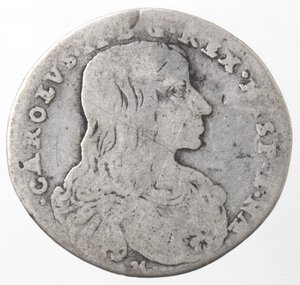obverse: Napoli. Carlo II. 1674-1700. Carlino 1687. Ag. 