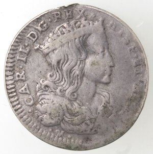obverse: Napoli. Carlo II. 1674-1700. Carlino 1700. Ag. 