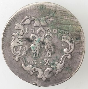 reverse: Napoli. Carlo II. 1674-1700. Carlino 1700. Ag. 