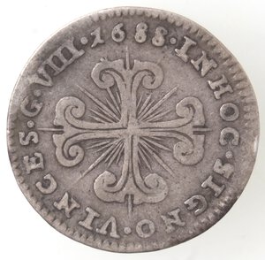 reverse: Napoli. Carlo II. 1674-1700. 8 Grana 1688. Ag. 
