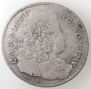 obverse: Napoli. Carlo VI. 1711-1734. Mezza piastra 1733. Ag. 