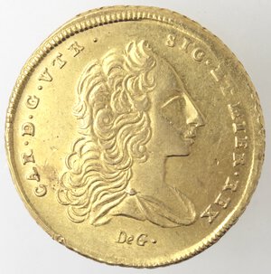 obverse: Napoli. Carlo di Borbone. 1734-1759. 6 Ducati 1750. Au. 