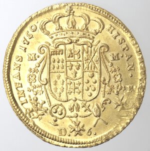 reverse: Napoli. Carlo di Borbone. 1734-1759. 6 Ducati 1750. Au. 
