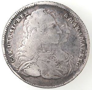 obverse: Napoli. Carlo di Borbone. 1734-1759. Piastra 1747. Firmata Securitas. Ag. 