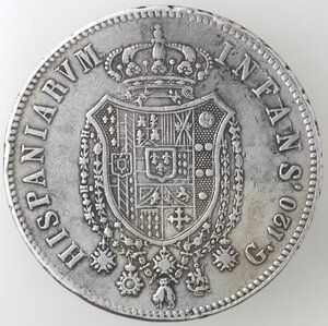reverse: Napoli. Ferdinando I. 1816-1825. Piastra 1818. Ag. Stelle nel taglio. 