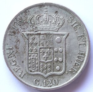 reverse: Napoli. Ferdinando II. 1830-1859. Piastra 1832. Ag. 