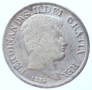 obverse: Napoli. Ferdinando II. 1830-1859. Piastra 1834. Ag. 