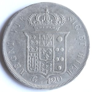 reverse: Napoli. Ferdinando II. 1830-1859. Piastra 1840. Ag. 