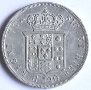 reverse: Napoli. Ferdinando II. 1830-1859. Piastra 1843. Ag. 