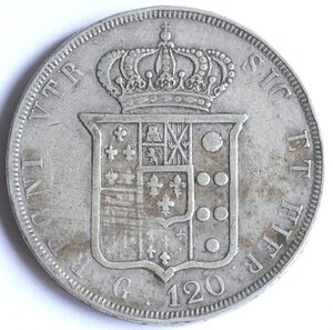reverse: Napoli. Ferdinando II. 1830-1859. Piastra 1847. Ag. 