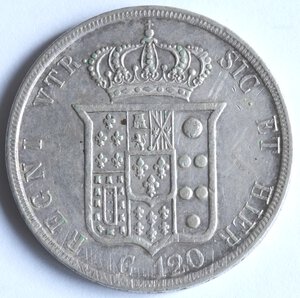 reverse: Napoli. Ferdinando II. 1830-1859. Piastra 1850. Ag. 