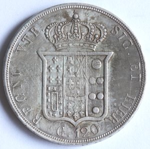 reverse: Napoli. Ferdinando II. 1830-1859. Piastra 1853. Ag. 
