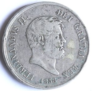 obverse: Napoli. Ferdinando II. 1830-1859. Piastra 1858. Ag. 
