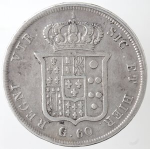 reverse: Napoli. Ferdinando II. 1830-1859. Mezza Piastra 1836. Ag. 