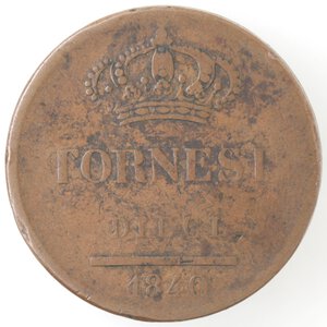 reverse: Napoli. Ferdinando II. 1830-1859. 10 Tornesi 1840. Ae. 