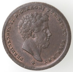 obverse: Napoli. Ferdinando II. 1830-1859. 2 Tornesi 1853. Ae. 