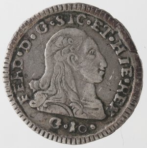 obverse: Palermo. Ferdinando III. 1759-1816. Mezzo Tarì 1796. Ag. 