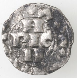 obverse: Pavia. Enrico III di Franconia. 1056-1106. Denaro. Ag. 