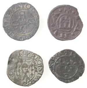 reverse: Lotto da 4 Pezzi composto da Castro quattrino, Genova medaglia, Lucca Albulo e Milano trillina. Mi. 