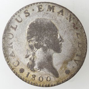 obverse: Carlo Emanuele IV. 1796-1800. Torino. Soldi 7 e denari 6 1800. Mi. 