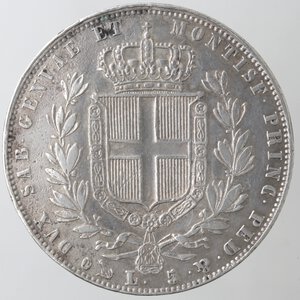 reverse: Carlo Alberto. 1831-1849. 5 Lire 1848. Genova. Ag. 