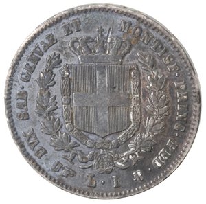 reverse: Vittorio Emanuele II. 1849-1861. Lira 1850 T. Ag. 
