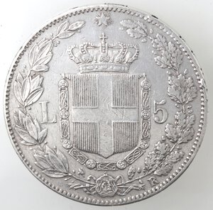 reverse: Umberto I. 1878-1900. 5 Lire 1879. Ag. 