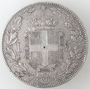 reverse: Umberto I. 1878-1900. 5 lire 1879. Ag. 