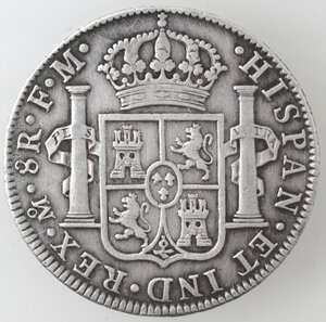 reverse: Messico. Carlo III. 1759-1788. 8 Reales 1788 FM. Ag. 