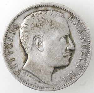 obverse: Vittorio Emanuele III. 1900-1943. 2 Lire 1905. Aquila Sabauda. Ag. 