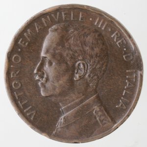 obverse: Vittorio Emanuele III. 1900-1943. 5 Centesimi 1909. Ae. 