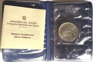obverse: Repubblica Italiana. 500 Lire 1987. Anno della Famiglia. Ag. 
