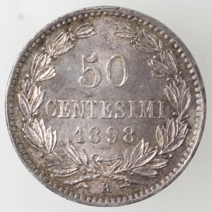 reverse: San Marino. 50 centesimi 1898. Ag. 