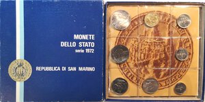 obverse: San Marino. Serie Divisionale annuale 1972. Maternità. Con moneta da 500 lire in Ag.