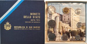obverse: San Marino. Serie divisionale annuale 1978 Il lavoro. Con moneta da 500 lire in Ag. 