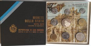 obverse: San Marino. Serie divisionale annuale 1979 Gli organi istituzionali dello Stato. Con moneta da 500 lire in Ag. 