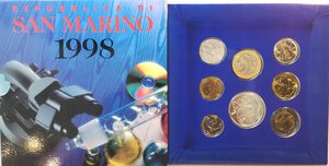 obverse: San Marino. Serie divisionale annuale 1998 L uomo verso il terzo millennio. Con 5000 lire in Ag. 
