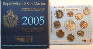 obverse: San Marino. Serie divisionale annuale 2005. Con 5 Euro in Ag. 