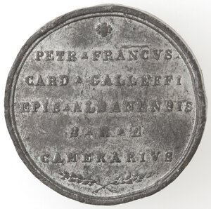 reverse: Medaglie. Papali. Sede Vacante 1829. Medaglia del Cardinale Camerlengo Pier Francesco Galleffi. Ae. 