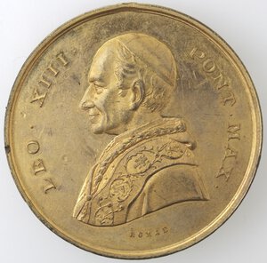 obverse: Medaglie. Papali. Leone XIII. 1878-1903. Medaglia straordinaria 1893 per il Giubileo Episcopale. Ae dorato. 