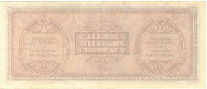 reverse: Occupazione Americana. 1000 Am lire 1943. Bilingue FLC. 