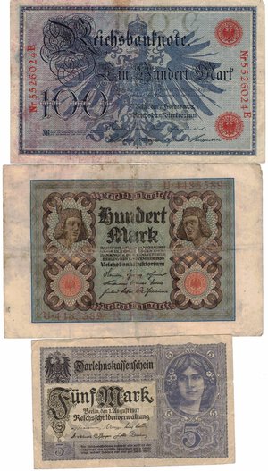 reverse: Germania. Impero Austro Ungarico. Lotto di 5 pezzi. 