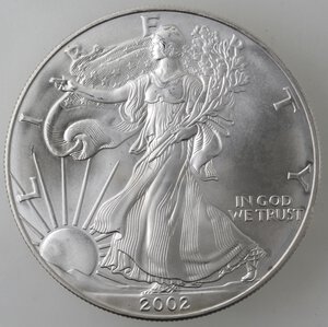 reverse: USA. Dollaro 2002. Oncia. Ag. 