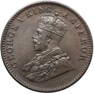 obverse: INDIA, George V,  Quarter anna 1936, FDC Tracce rosse